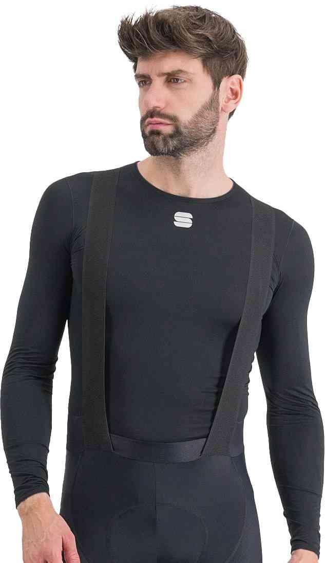 Sportful Mellemvægt T-shirt med Lange Ærmer - Sort