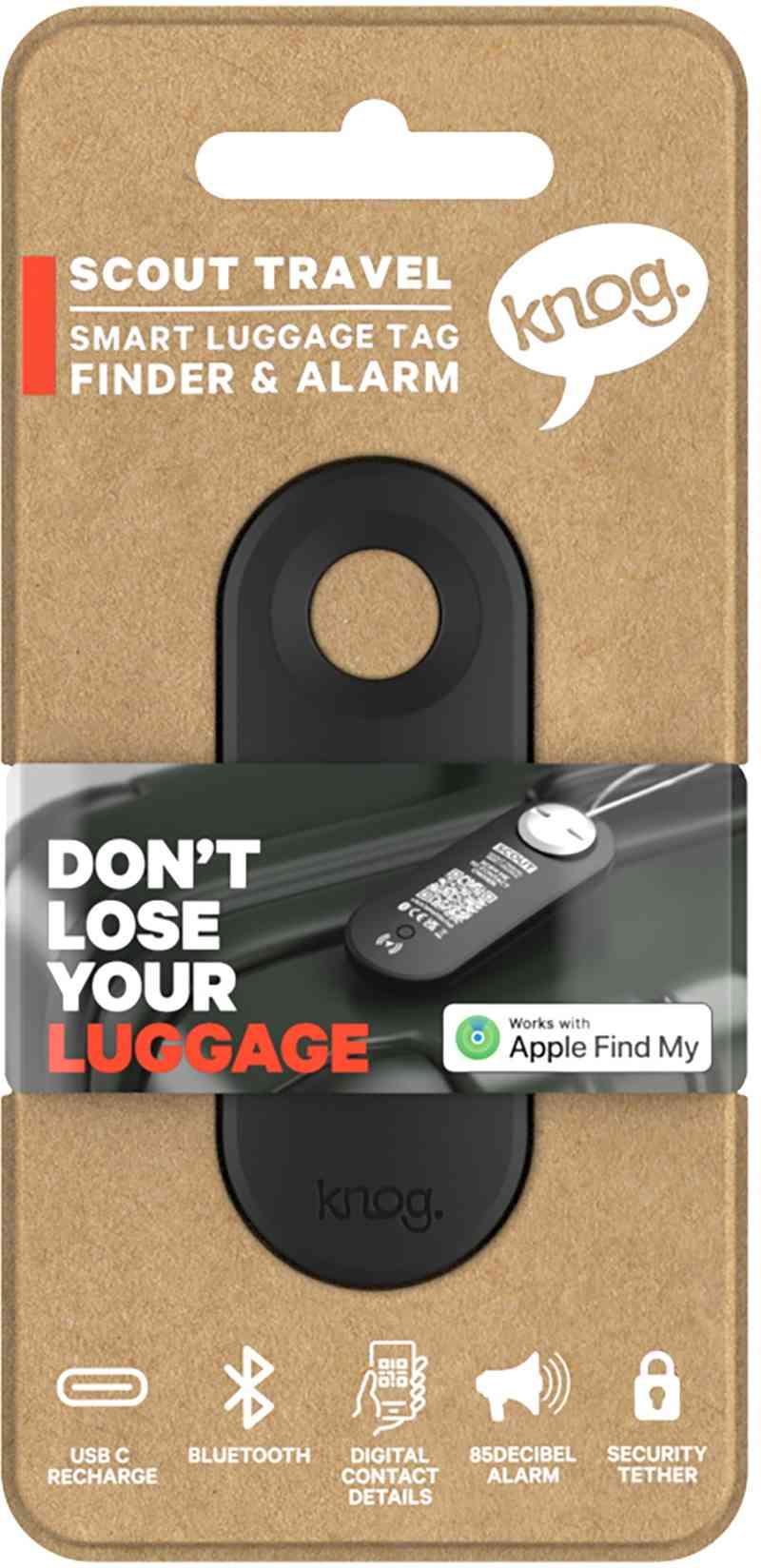 Knog Scout Rejsealarm & GPS Locator - Sort
