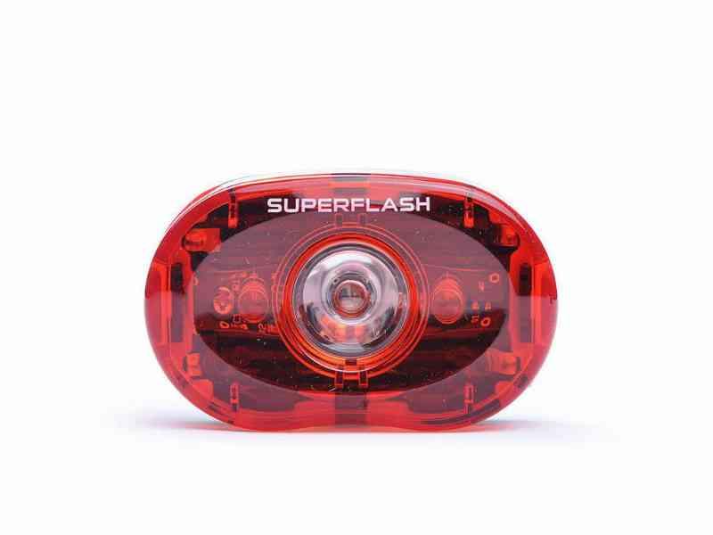 Smart Superflash cykellygte rød med batteri