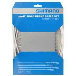 Shimano Racer Bremsekabelsæt Rustfri Hvid