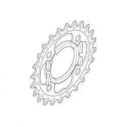 Shimano 24t Klinge FC-T521, Sort, 10-speed