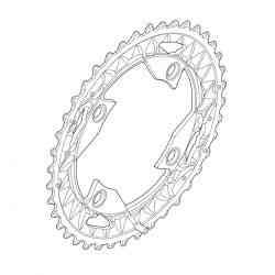 Shimano 40t Klinge FC-M612, Sort, 10-speed