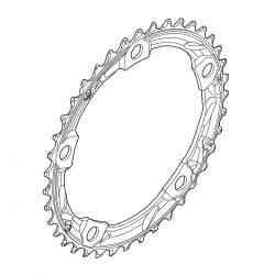 Shimano Klinge FC-5703 130mm Sort 39t - Cykeldele