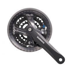 Shimano 7/8sp Trippel Kranksæt 175mm Sort, 48/38/28t