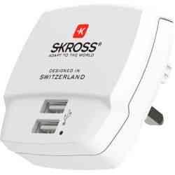 Skross USB Oplader UK – 2x Type A