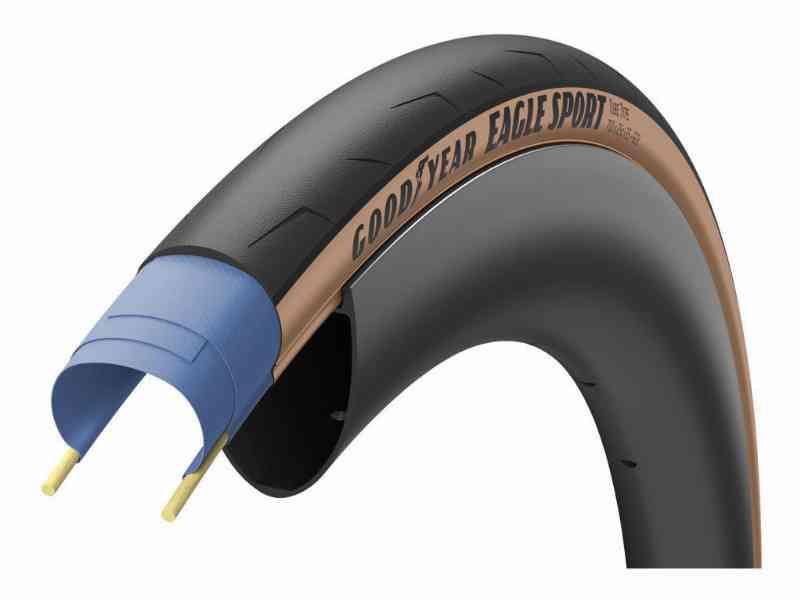 Goodyear Eagle Sport Foldedæk 700x25c - Sort/Brun