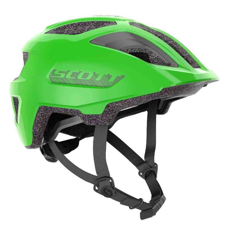 SCOTT Spunto Junior PLUS (MIPS) Hjelm med LED - Grøn