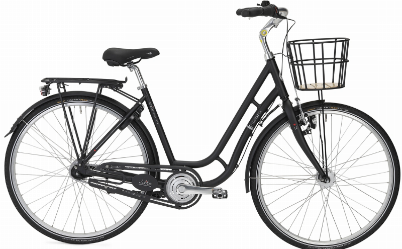 uVélo Nostalgi 7g Dame 2022 - Mat Sort Cykel