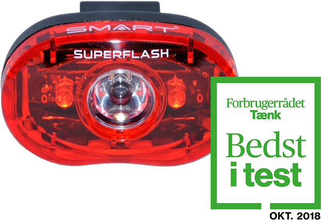 SMART Superflash 0,5 W cykel baglygte (TESTVINDER)