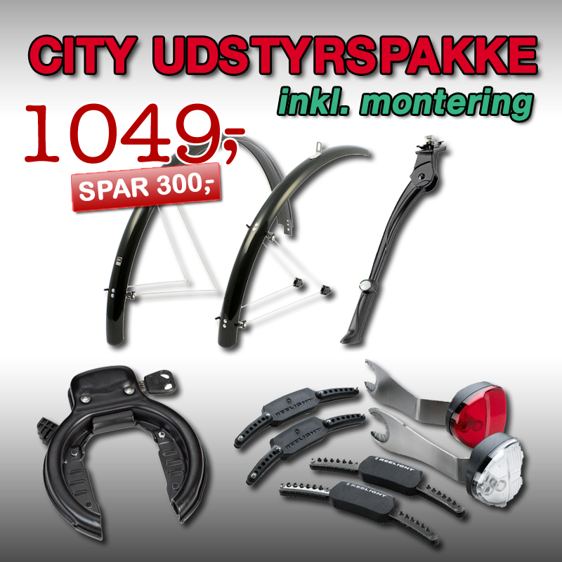 CITYBIKE Udstyrspakke 3 med montering!