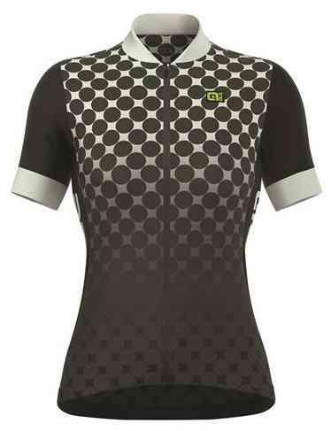 Alé Dame Jersey Solid Bolas, Sort/Hvid