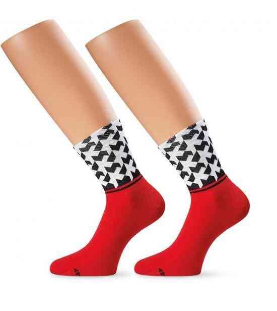 Assos MonogramSock EVO8 Sko Strømper, Rød