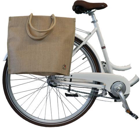 Cykeltaske i filt - Naturfarve