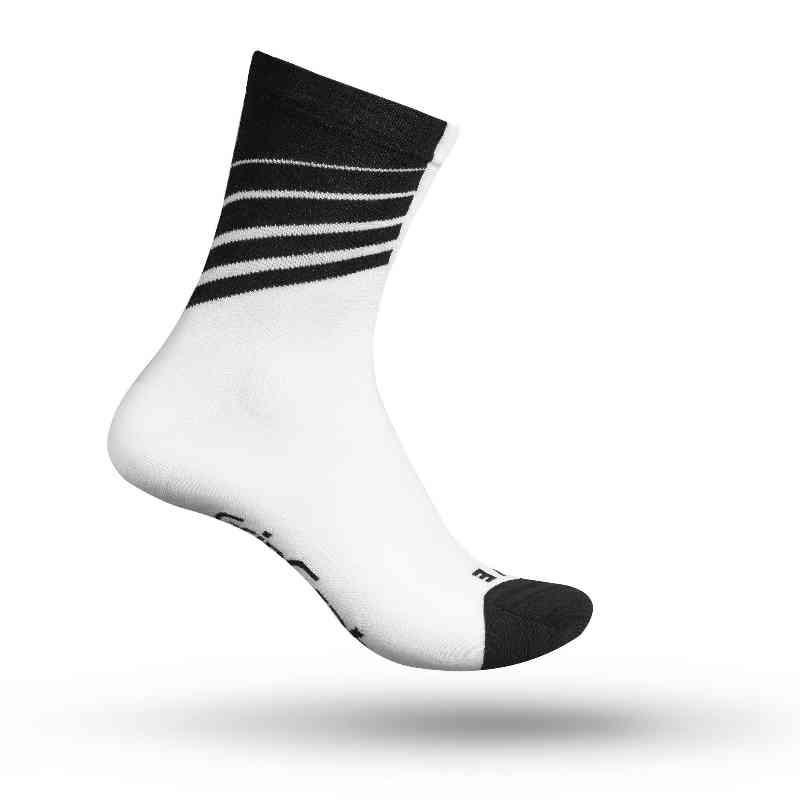 GripGrab Racing Stripes Sko-sokker - Hvid