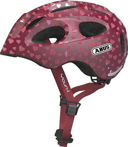 Abus Youn-I Cykelhjelm med LED - Cherry Heart