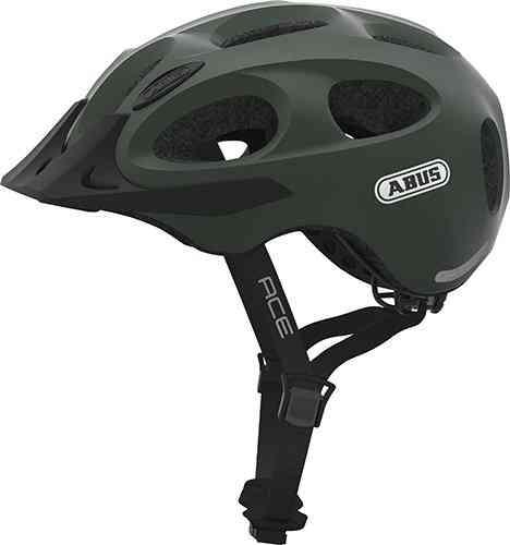 Abus Youn-I Ace Cykelhjelm med LED Lys - Metallic Grøn
