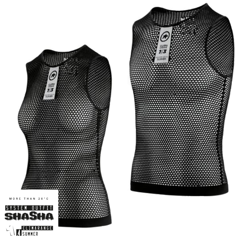 Assos Skinfoil NoSleeve Sommer Base Layer - Sort