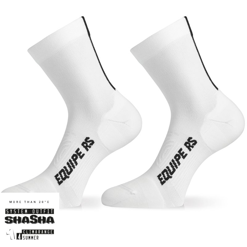 Assos RS Sko-sokker - Hvid
