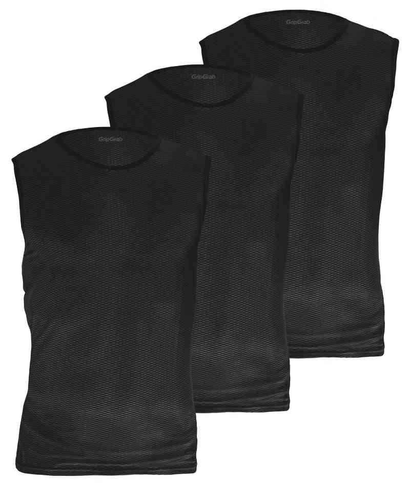 GripGrab Ultralight ærmeløs baselayer 3-pak - Sort