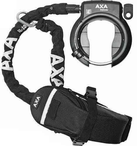 AXA Defender lås med kabel og sadeltaske