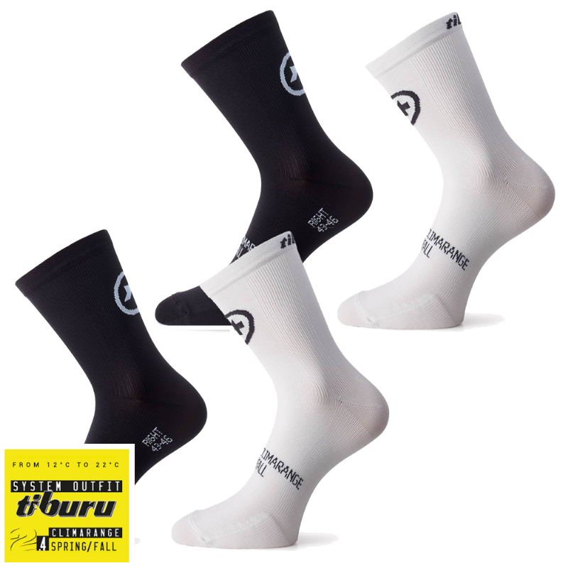 Assos TiburuSocks_Evo8 Strømper, Sort/Hvid