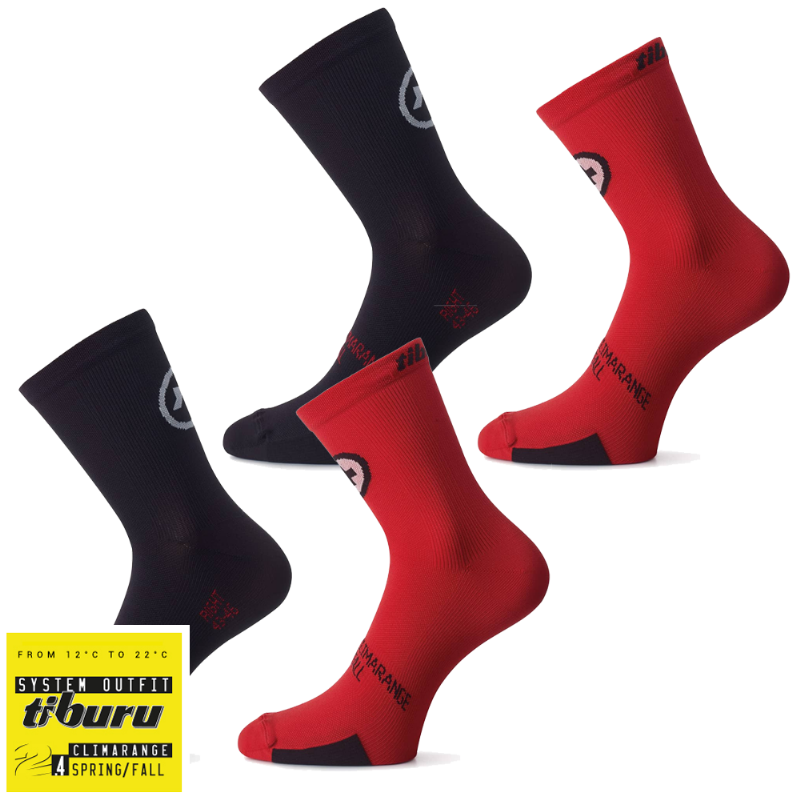 Assos TiburuSocks_Evo8 Strømper, Sort/Rød