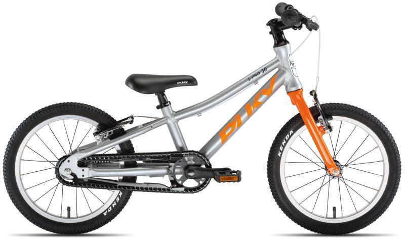 PUKY S-Pro 16-1 SuperLight 16" – Sølv/Orange Cykel