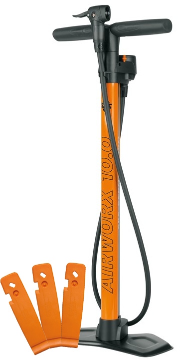 SKS Airworx 10.0 Fodpumpe - Orange med dækjern