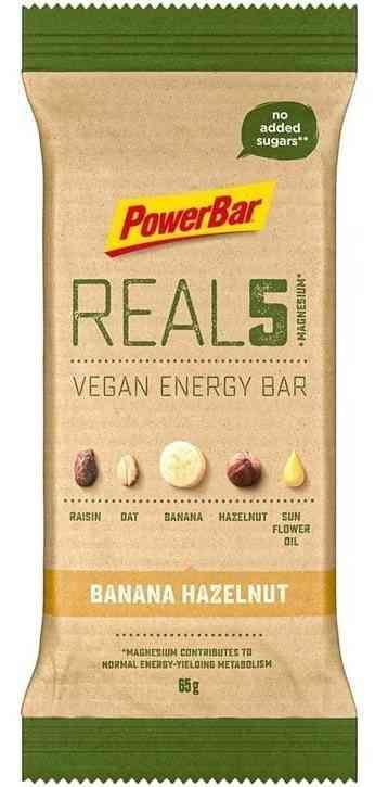 PowerBar REAL5 Vegansk Energibar - Banan Haselnød