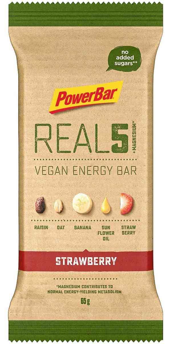 PowerBar REAL5 Vegansk Energibar - Jordbær
