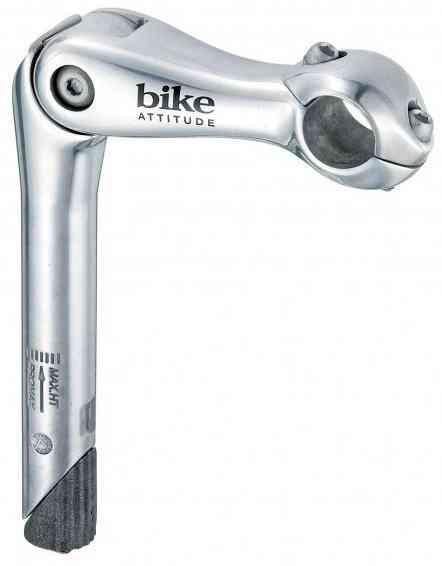 Cykel Attitude Justerbar 180mm Sølv Styrstamme 25.4mm