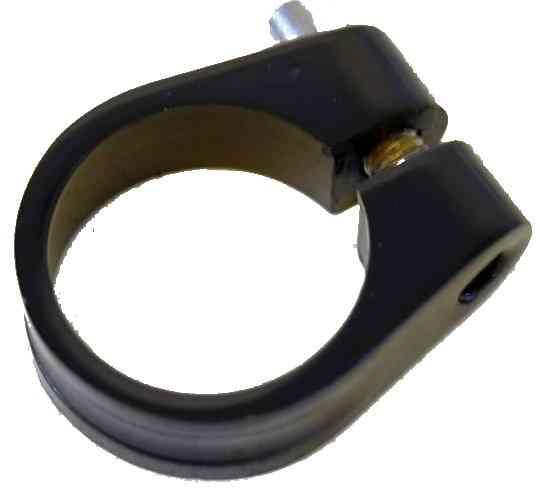 Sadelklampe 28,6 mm Sort Kalloy til 25,4 mm sadelpind