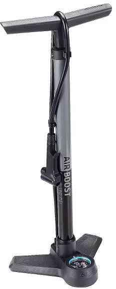 BBB Fodpumpe AirBoost 9bar/130psi med manometer - sort