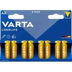 Varta Longlife AA Batterier 8 Pakke