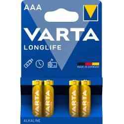 Varta Longlife AAA Batterier - 4 Pakker
