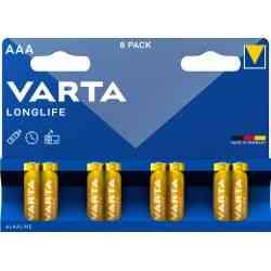 Varta Longlife AAA Batterier 8 Pakke