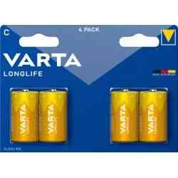 Varta Longlife C Batterier - 4 Pakke