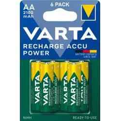 Varta Genopladelige AA Batterier 2100mAh - 6 Stk.