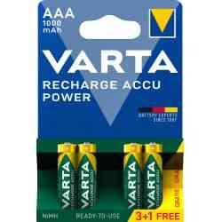 Varta Genopladelige AAA 1000mAh Batterier 4-Pak