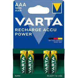 Varta Recharge Accu Power AAA 1000mAh 4-Pak Batteri