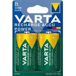 Varta Genopladeligt D Batteri 3000mAh 2-Pak