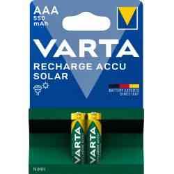 Varta Solar Genopladelige AAA Batterier 2-pak 550mAh