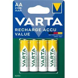 Varta Genopladelige AA 2100mAh Batterier - 4 Pakke