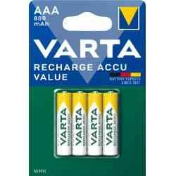 Varta Genopladelige AAA 800mAh Batterier 4 stk.