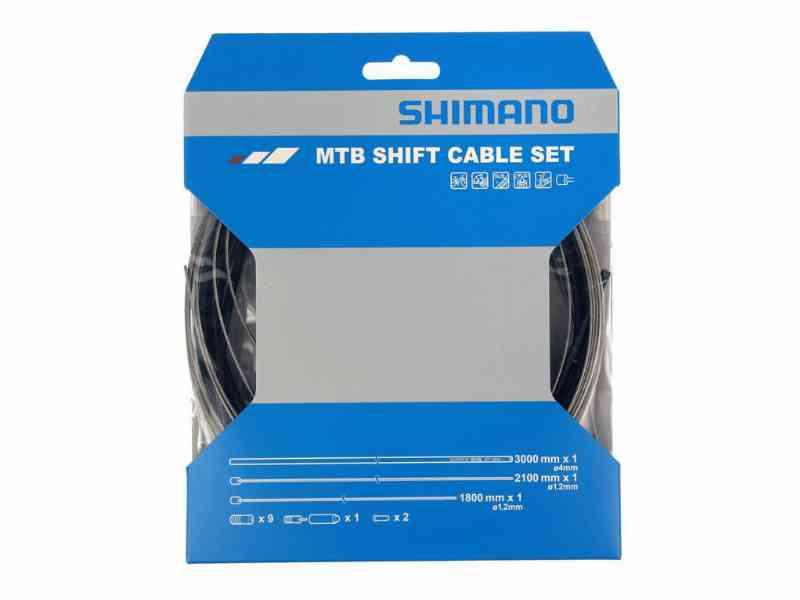 Shimano gearkabelsæt - sort til MTB/bycykler