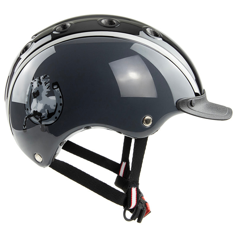 Casco Nori Børnecykelhjelm i Sort og Grå - XS