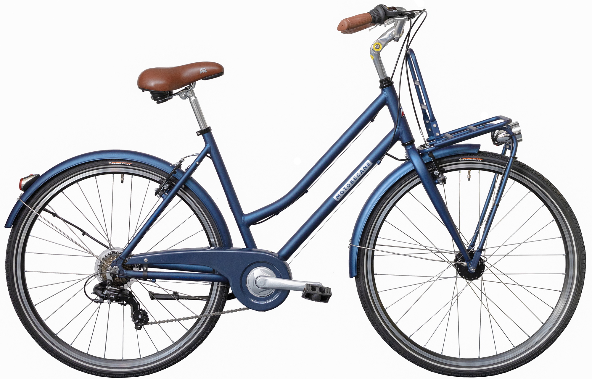 Motobecane Classic De Luxe Damecykel 7g Matblå på tilbud