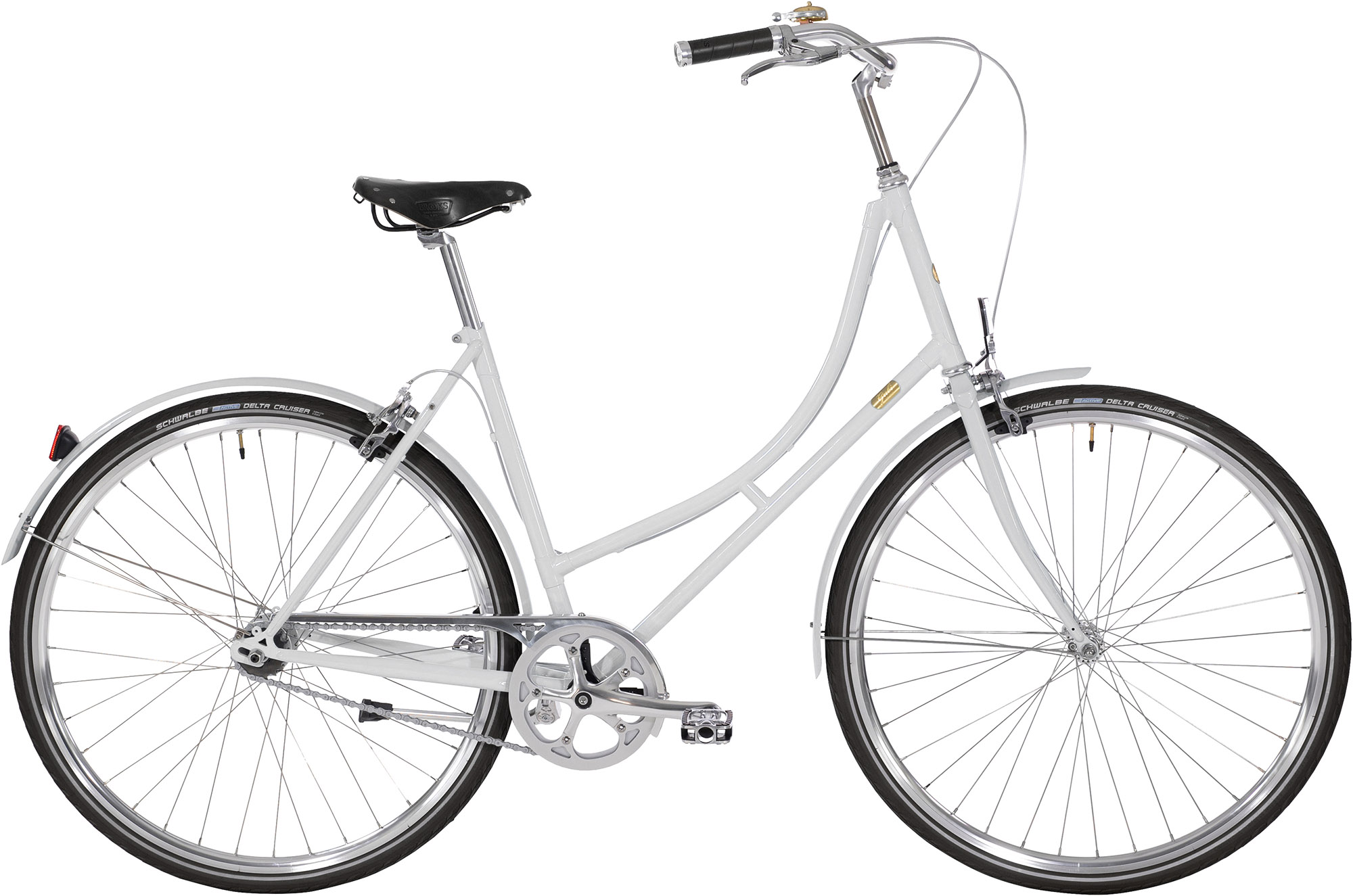 Damecykel 3g 2026 - Blank Hvid fra Bike By Gubi
