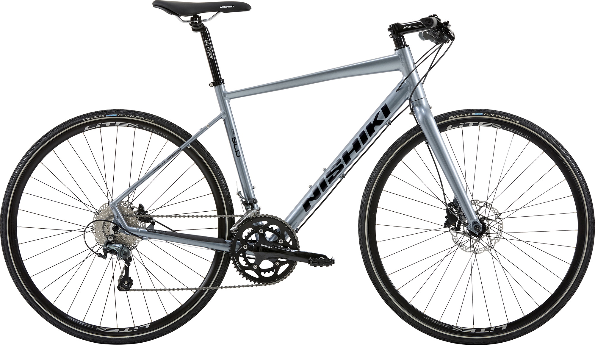 Nishiki Pro SLD Hybridcykel 20g Tiagra 2026 Mørk Sølv