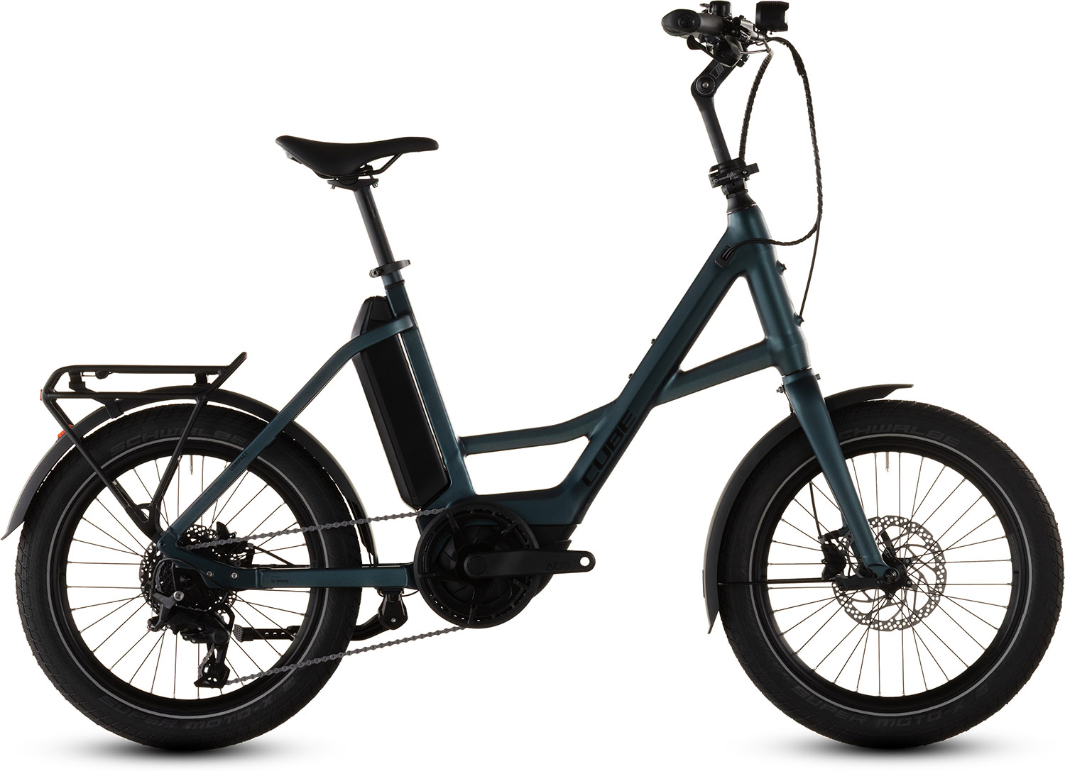 Cube Compact Hybrid 545 2026 - Elcykel i Royalgrøn og Sort